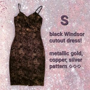 Black Windsor Dress with Cutout